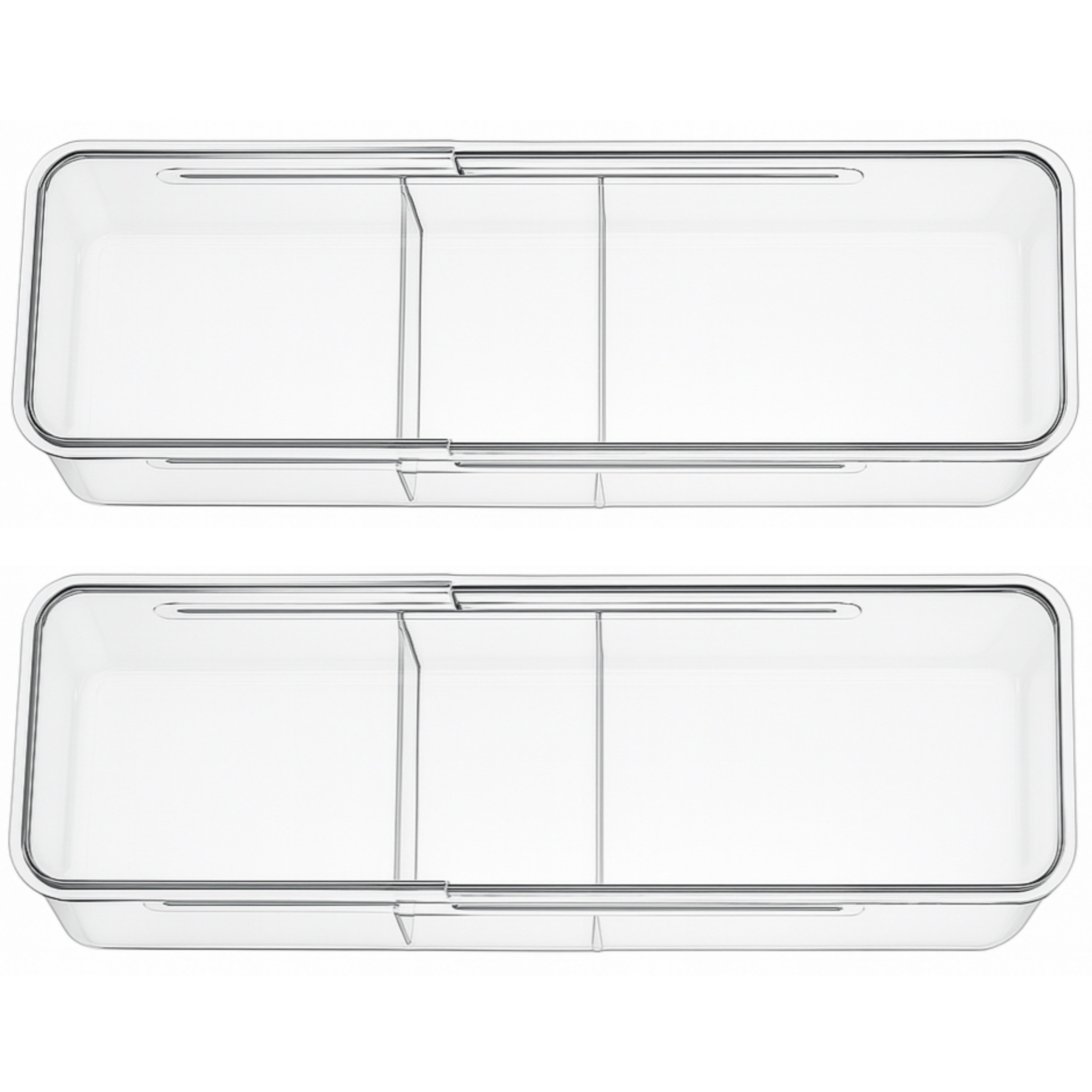 엔케이원 다용도 길이조절 수납정리함, 2개, 투명 12,500원