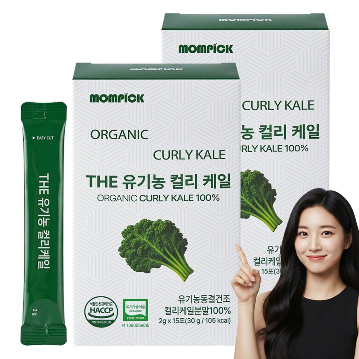 맘픽 컬리케일 유기농 곱슬케일 100% 분말 동결건조 가루 파우더 스틱, 30개, 2g 36,900원