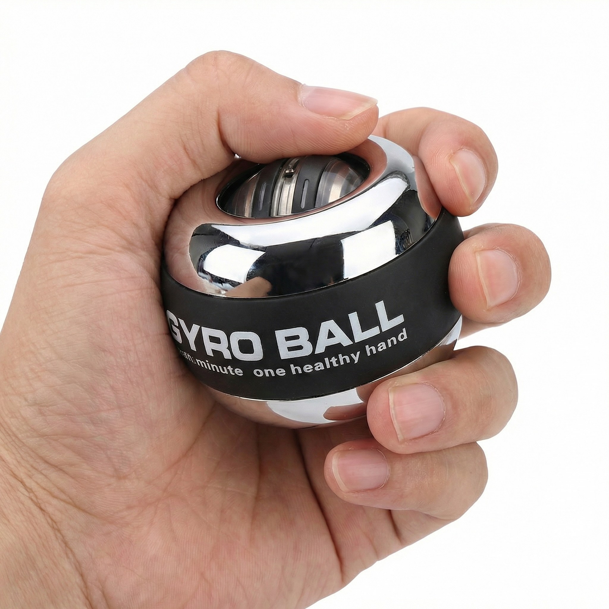 오토매틱 전완근 악력 손목 운동기구 메탈 자이로볼 스트레칭LED, 1개, 메탈크롬 19,800원