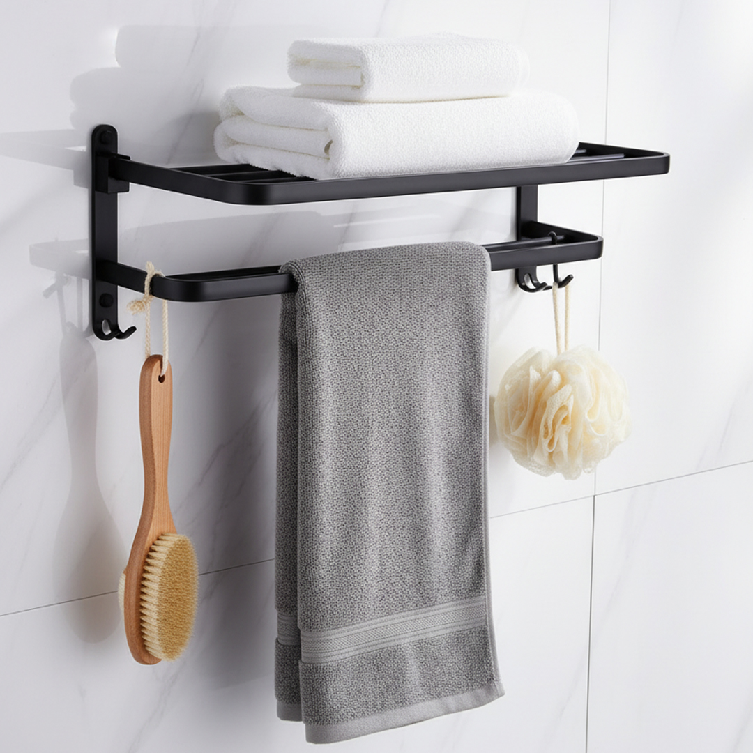 한평한뼘 무타공 고급형 2단 수건 걸이 17,800원