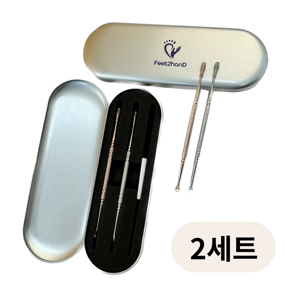 핏투핸드 고급 스프링 귀이개 로즈골드 실버 2종 2세트, 2개, 1세트 16,900원