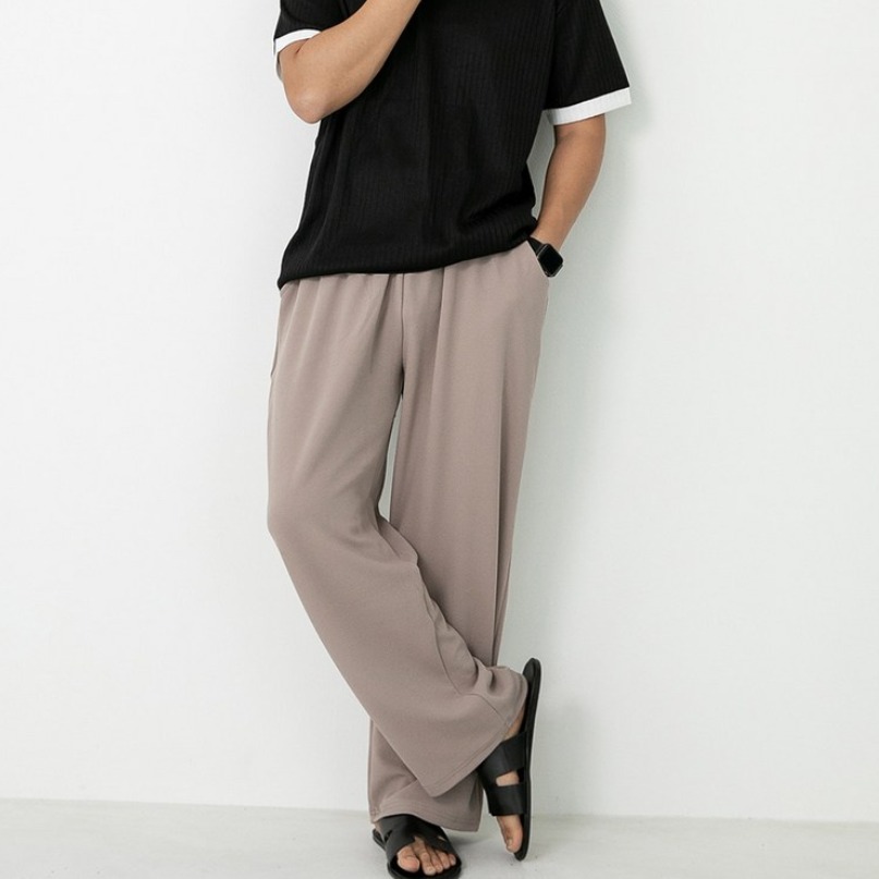 꼭꼭팬츠 구김zero 와이드핏 긴바지 남자빅사이즈 허리밴딩 스판팬츠 29,900원