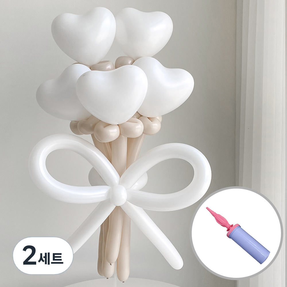 파티아일랜드 하트 꽃다발 DIY + 손펌프 세트, 현재가 18,080원