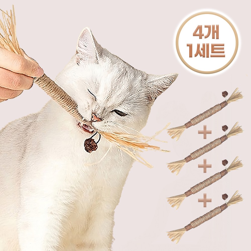 냥이묘해 고양이 캣닢 마따따비 스틱 이갈이장난감 치발기, 4개 5,500원