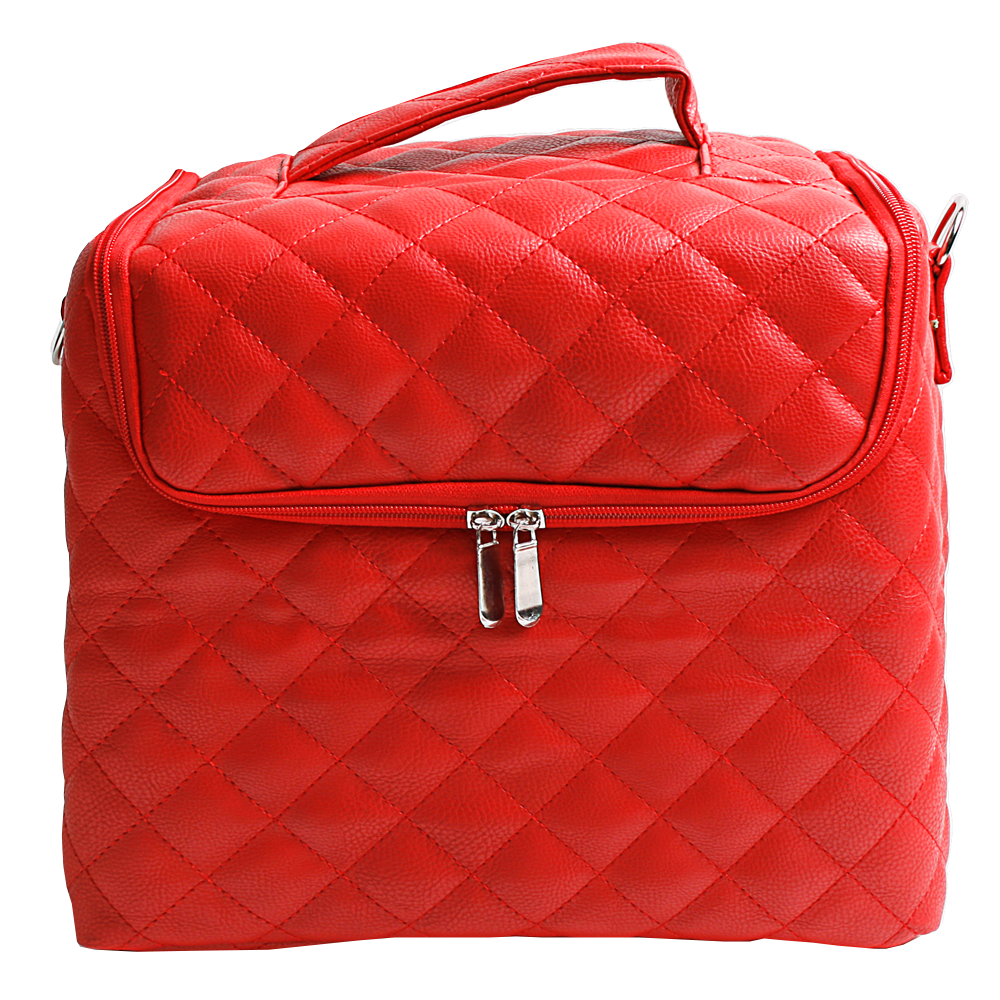 <세트상품 50%할인 한정판매> DFF505-RED 누빔가방 Nail bag 메이크업박스 메이크업가방 뷰티다용도네일가방 화장품가방 네일가방 뷰티가방 기타뷰티소품 미용가방, 1개, DFF505-RED 세트(50%할인) 24,900원