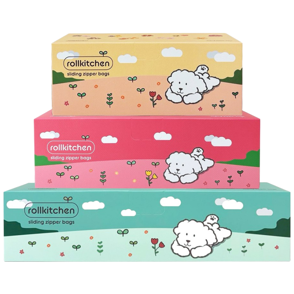 롤키친 슬라이딩 지퍼백 3종 세트(55매), 1개 13,900원