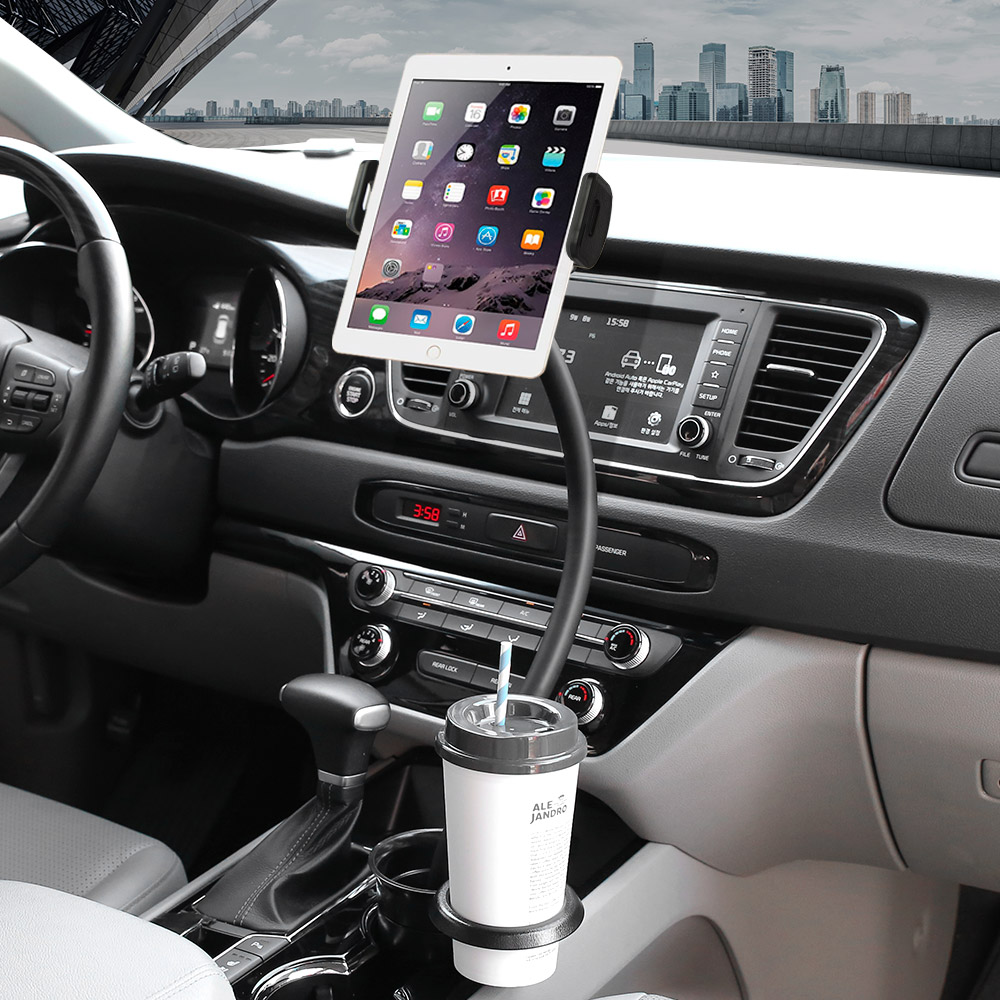 차량용 태블릿 핸드폰 컵홀더 자바라 거치대 XKG-CP2000 테블릿 아이패드 스마트폰 휴대폰 차량 거치대, 1개 41,000원