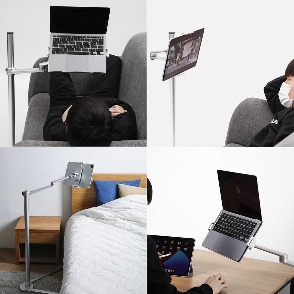 스트럭쳐랩 올인원 플로우 스탠드 침대 누워서 핸드폰 태블릿 노트북 거치대 알루미늄, 실버, 스트럭쳐랩 노트북 부착형 맥세이프 거치대 / GF-SPSMS 79,900원