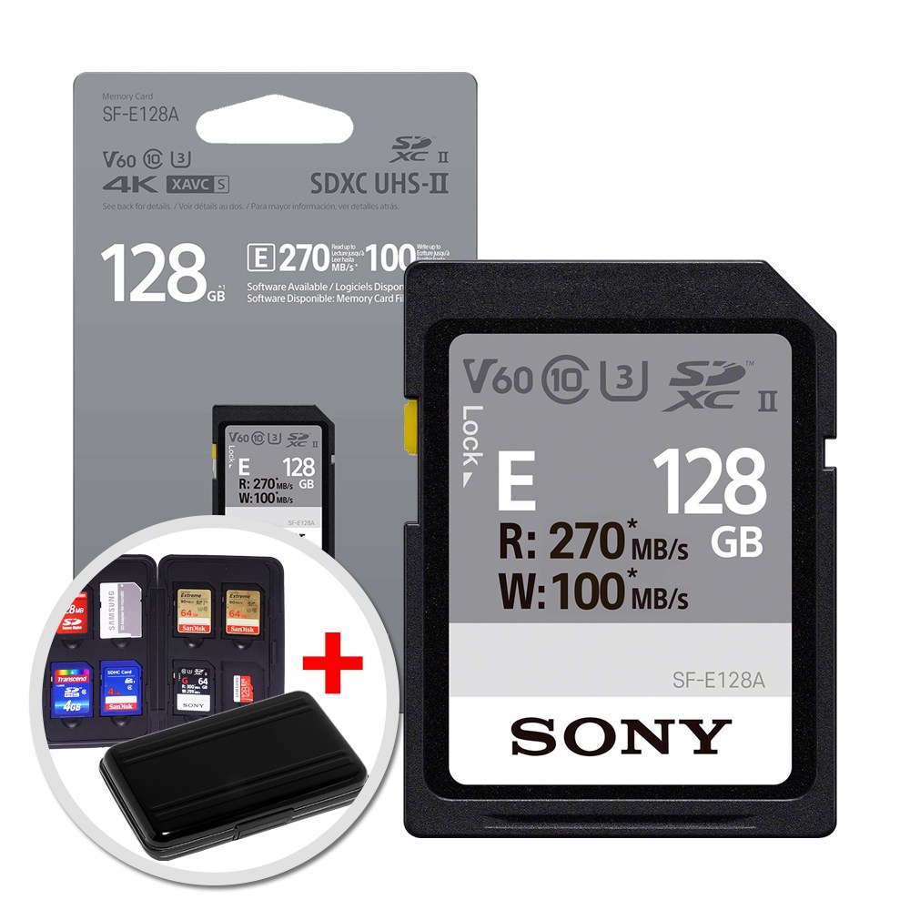 소니코리아정품 SDXC UHS-II V60 & V30 SD 메모리카드 SF-E128A E256 E64A (케이스증정) 189,000원