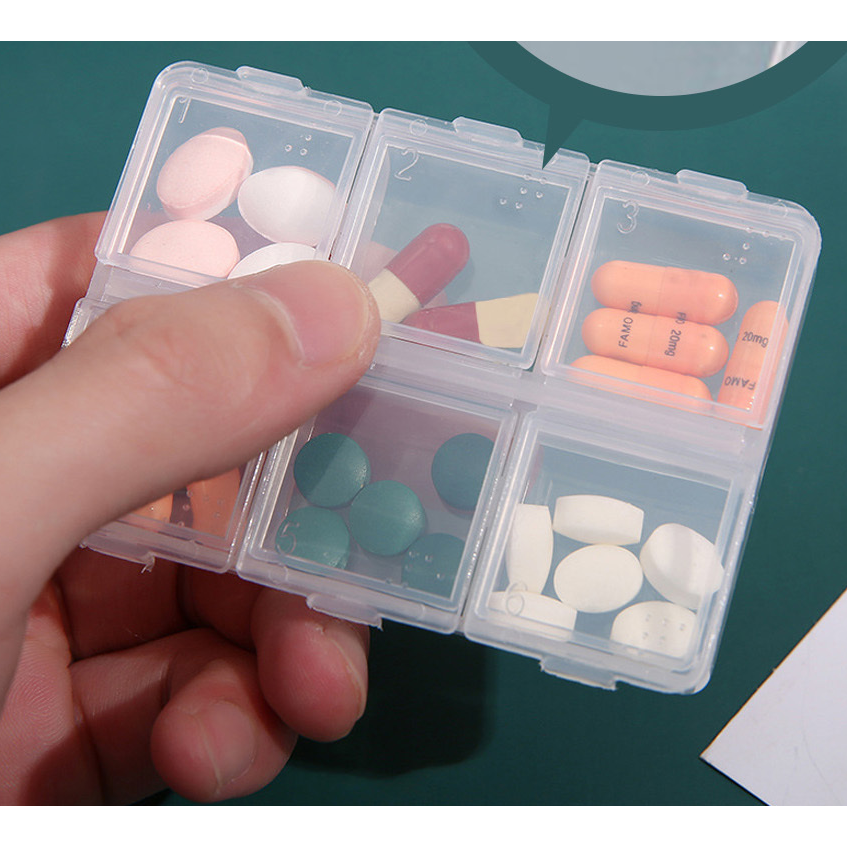 핸썸보이 휴대용 6칸 미니케이스 약통케이스 알약, 1개 690원