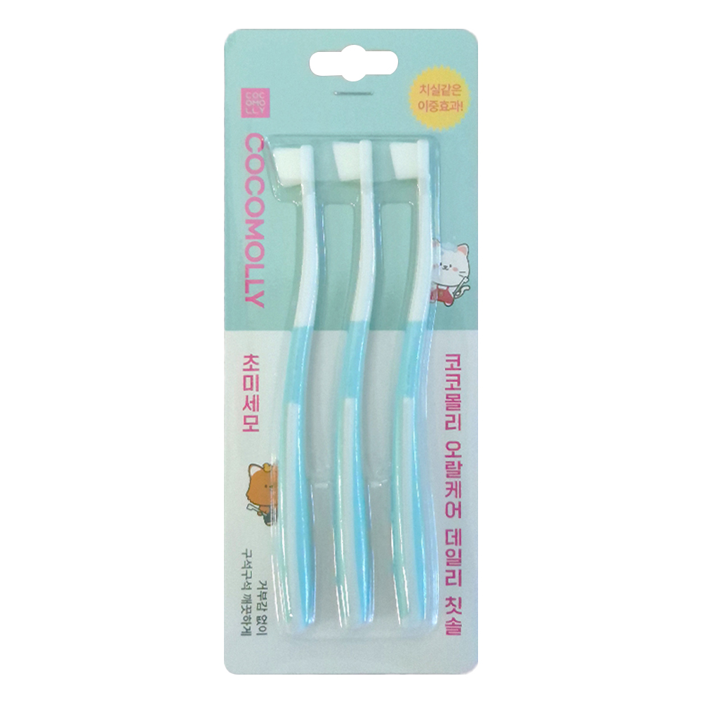 코코몰리 오랄케어 데일리 강아지 고양이 칫솔, 화이트민트, 3개 13,260원