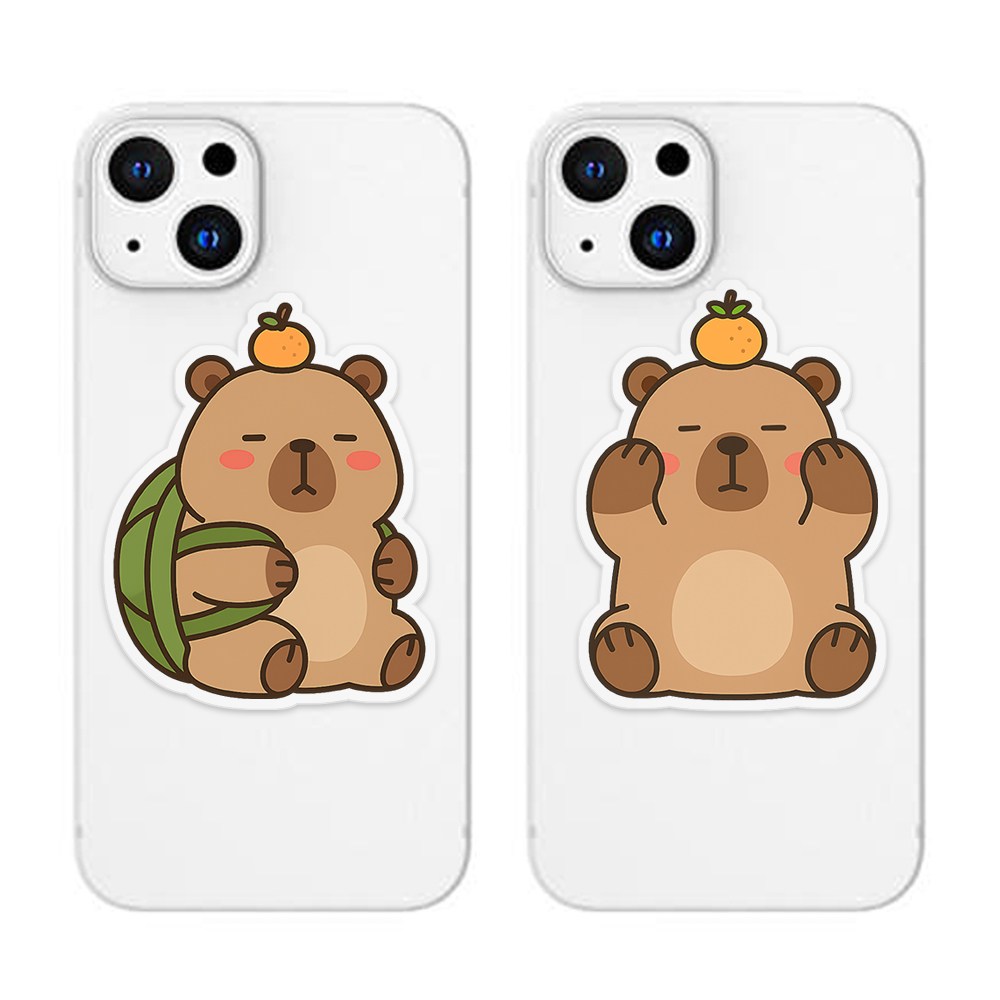 위드코코 (1+1) 귀여운 동물 그립 스마트 톡 핸드폰 거치대, 2개, 멍구 카피바라 8,900원