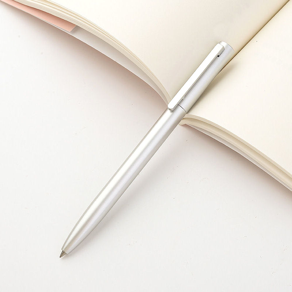 네오그립 에센스 볼펜 각인볼펜 잘써지는펜 볼펜제작 무료각인, 메탈릭 실버, 1개 8,900원