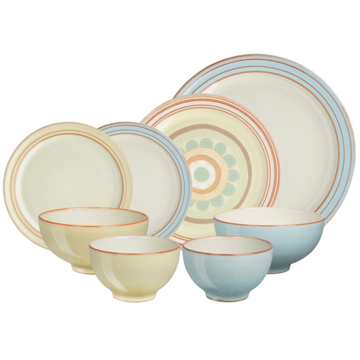 덴비 헤리티지 2인 한식기 세트 8P 신혼 이사 선물 밥그릇 국그릇 소접시 중접시 대접시, 8P, 블루 + 말차 269,800원