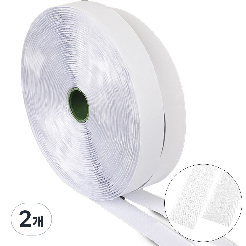 접착식벨크로찍찍이 화이트 50mm 25M 암수세트 45,970원