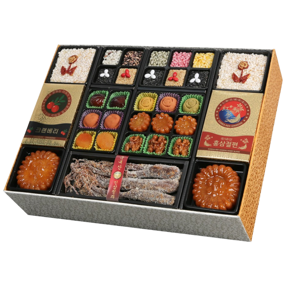 수담한과 비단함1호 연 2단구성 한과 선물 세트, 1세트, 2kg, 현재가 54,900원