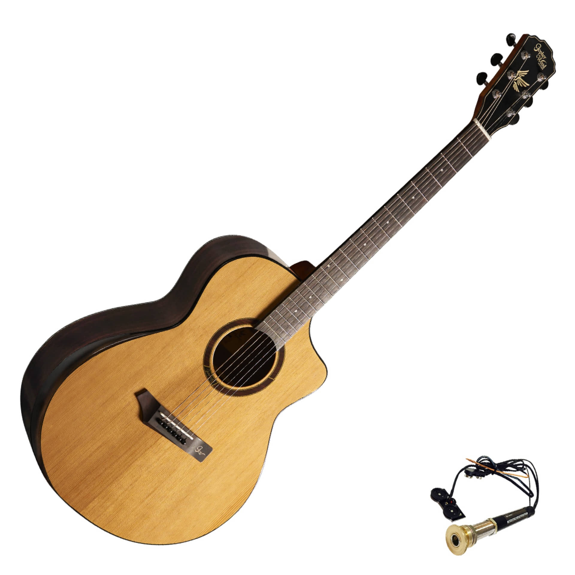 고퍼우드 기타 통기타 i365RCE 탑솔리드 앰프연결 풀패키지 증정 460,000원