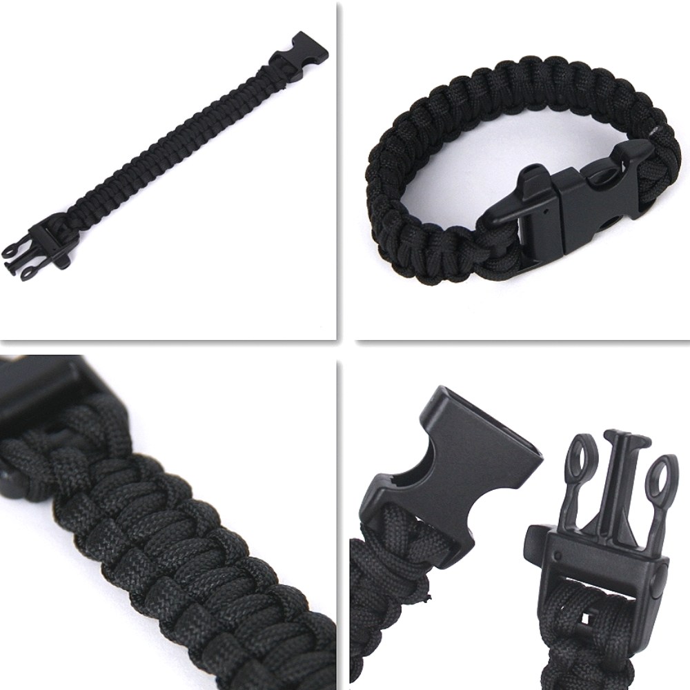 생존팔찌 오지 등산 조난팔찌 캠핑 재난 서바이벌 용품 파라코드 나침반 부싯돌 파이어스틱 비상용 호루라기 응급팔찌 2,600원