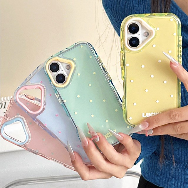 쁘띠마켓 파스텔 도트 물결 범퍼 아이폰 실리콘 젤리 하드 케이스 7,900원