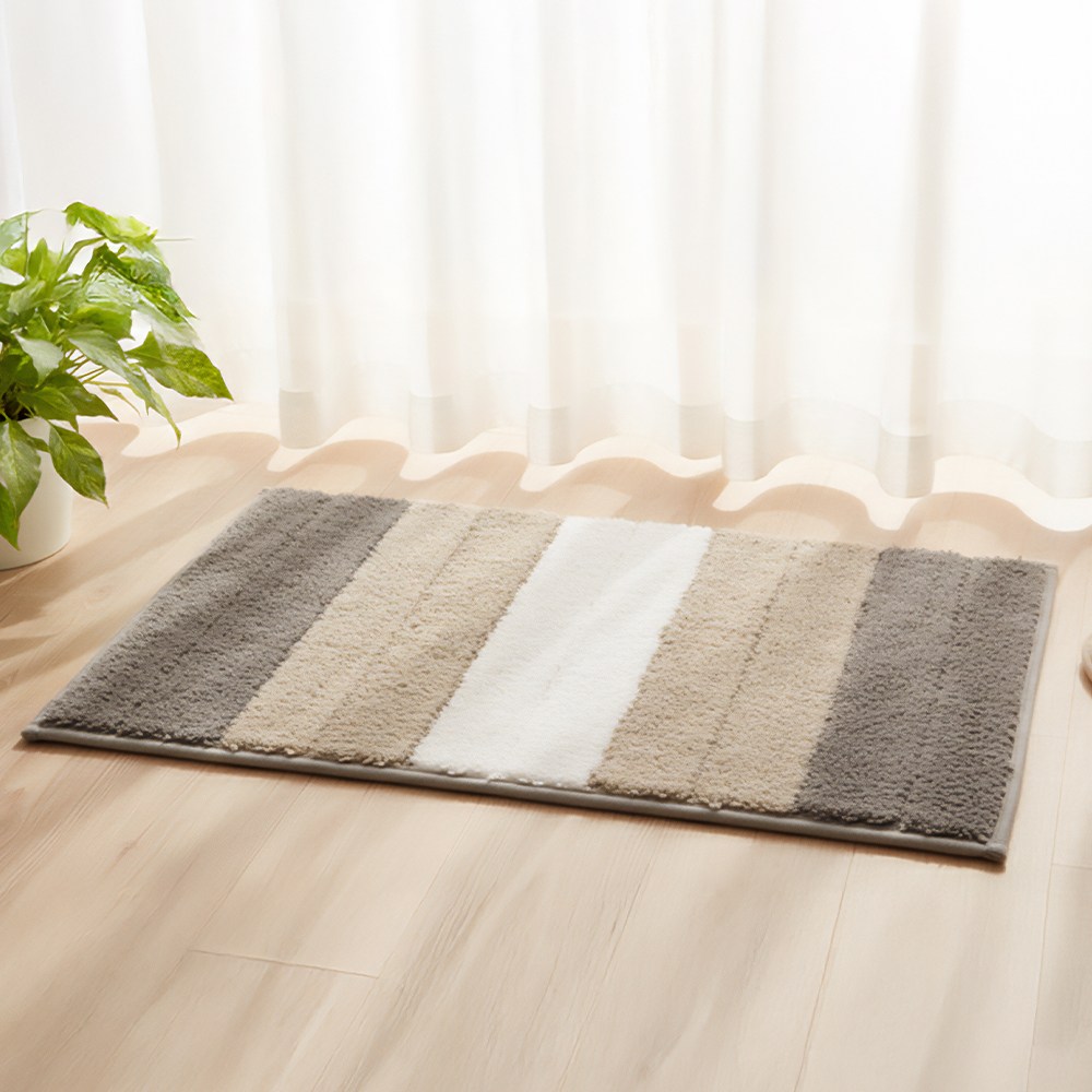 켄지 일본정품 호텔 발매트 빨아쓰는 먼지없는 욕실 현관 주방 베란다 화장실 겸용매트, 그레이스트라이프(혼합) 19,800원