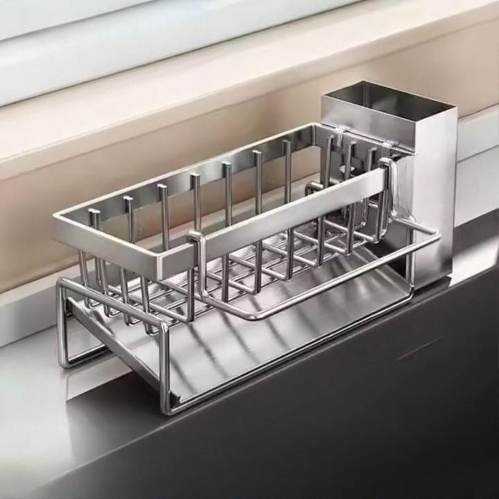 셀리빙 자동 물빠짐 주방 수저 수납통 수세미 거치대 8,860원