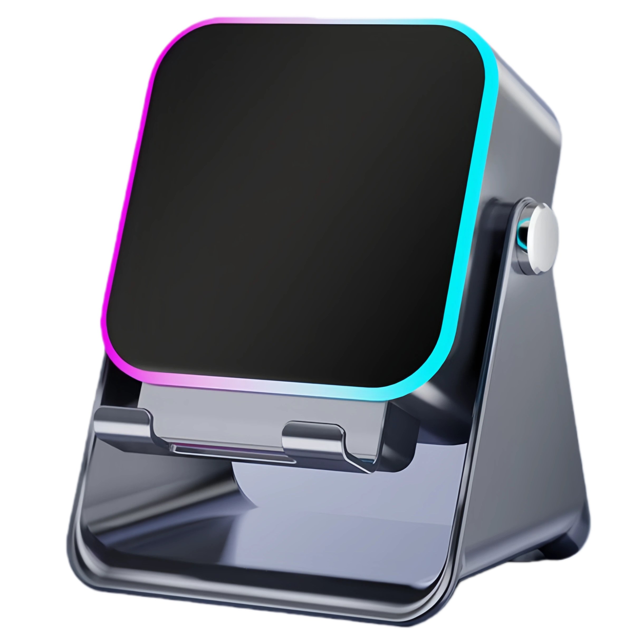 KBKXOZ 4in1 스마트 센서 블루투스 스피커 / 휴대폰 거치대 내장 /스마트폰 충전 가능/ RGB 무드등, 검정색 21,800원