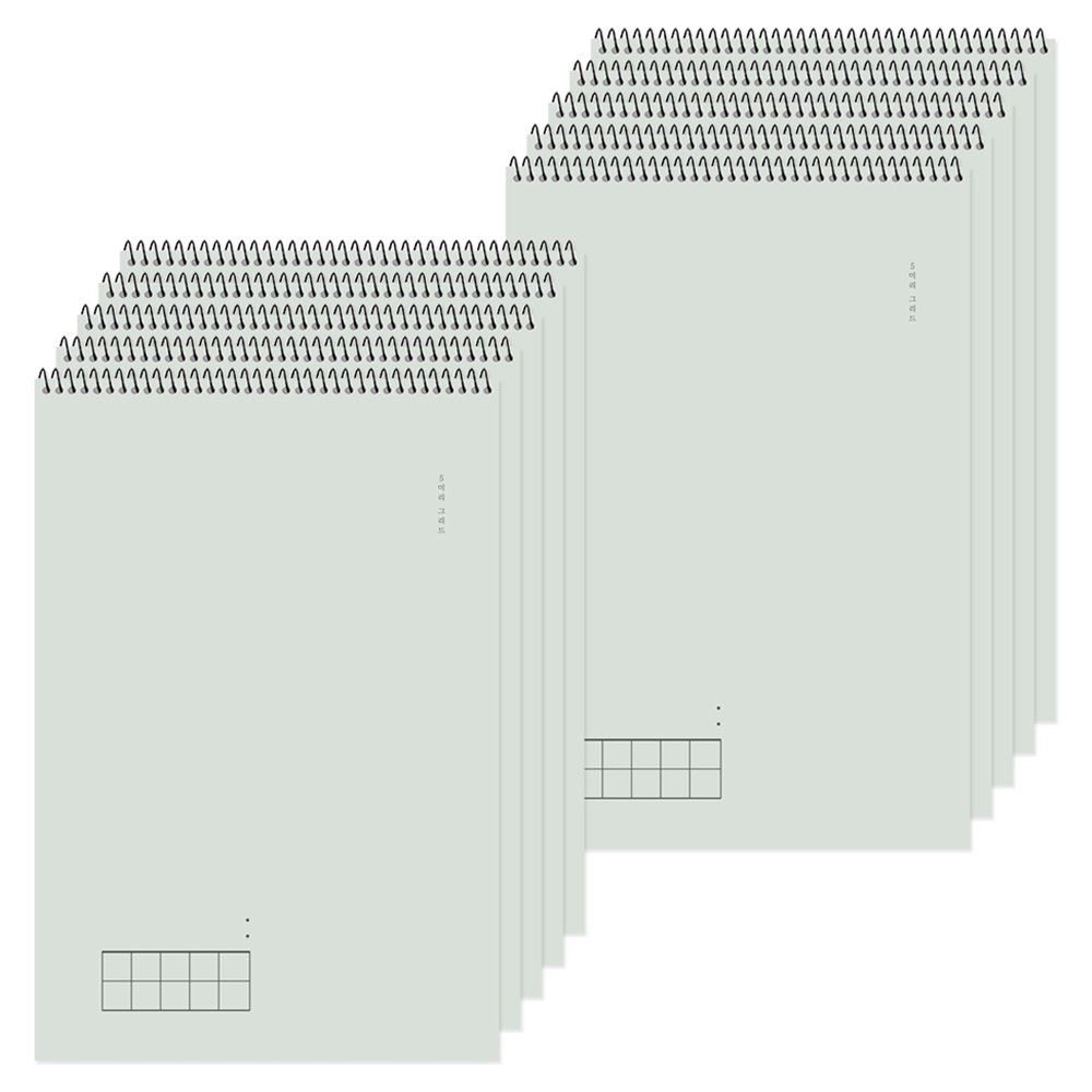 포포팬시 모노심플 1000 5mm 그리드 상철 세로 스프링 노트 9,900원