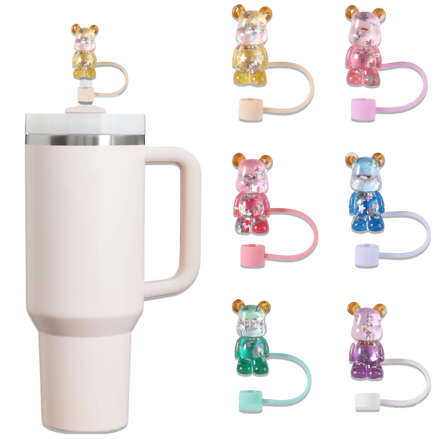 써니영마켓 스탠리 퀜처 텀블러 호환 빨대 마개 뚜껑 커버 실리콘캡 텀꾸, C타입, 6개 9,950원