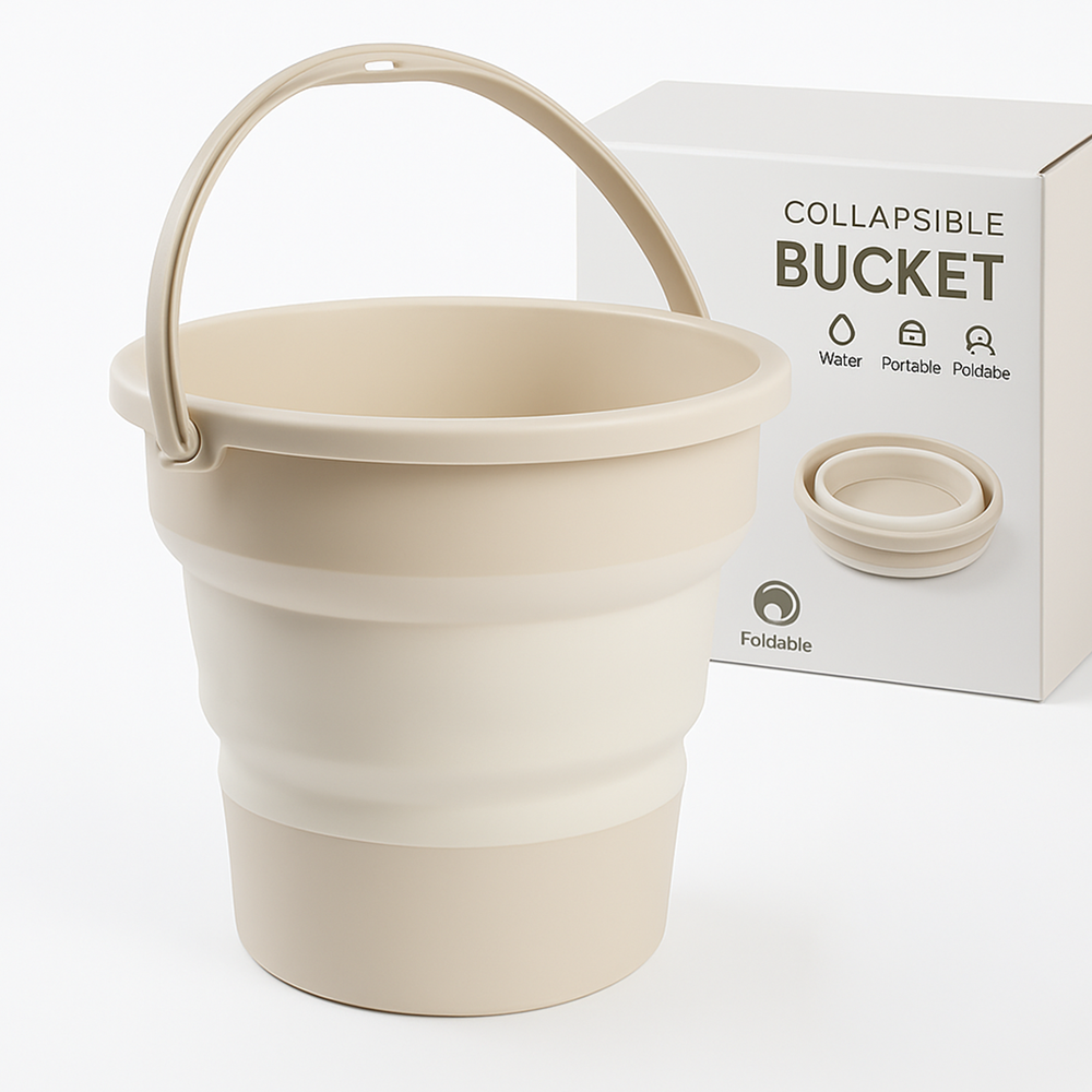 핫쏘잇 튼튼한 17L 다용도 접이식 양동이, 크림베이지, 1개 15,000원