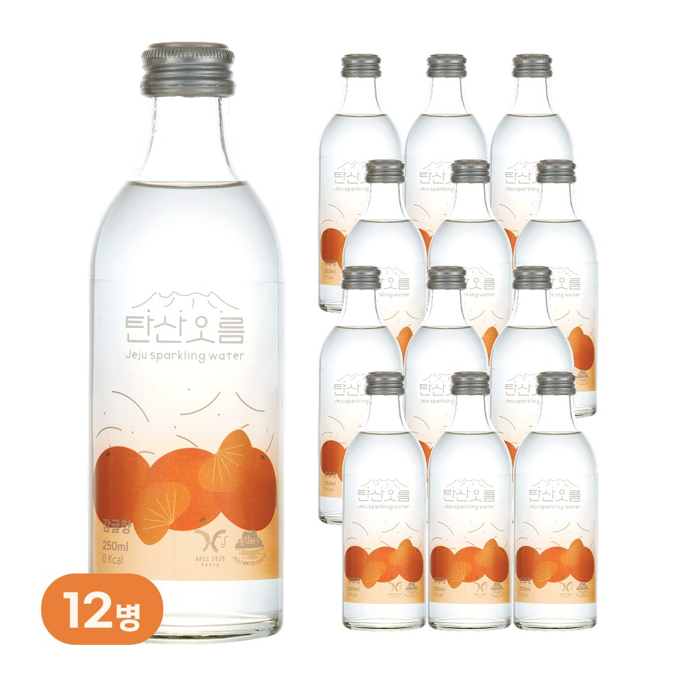 [탄산오름] 프리미엄 제주 탄산수 250 ml 감귤향, 12개, 250ml 36,000원
