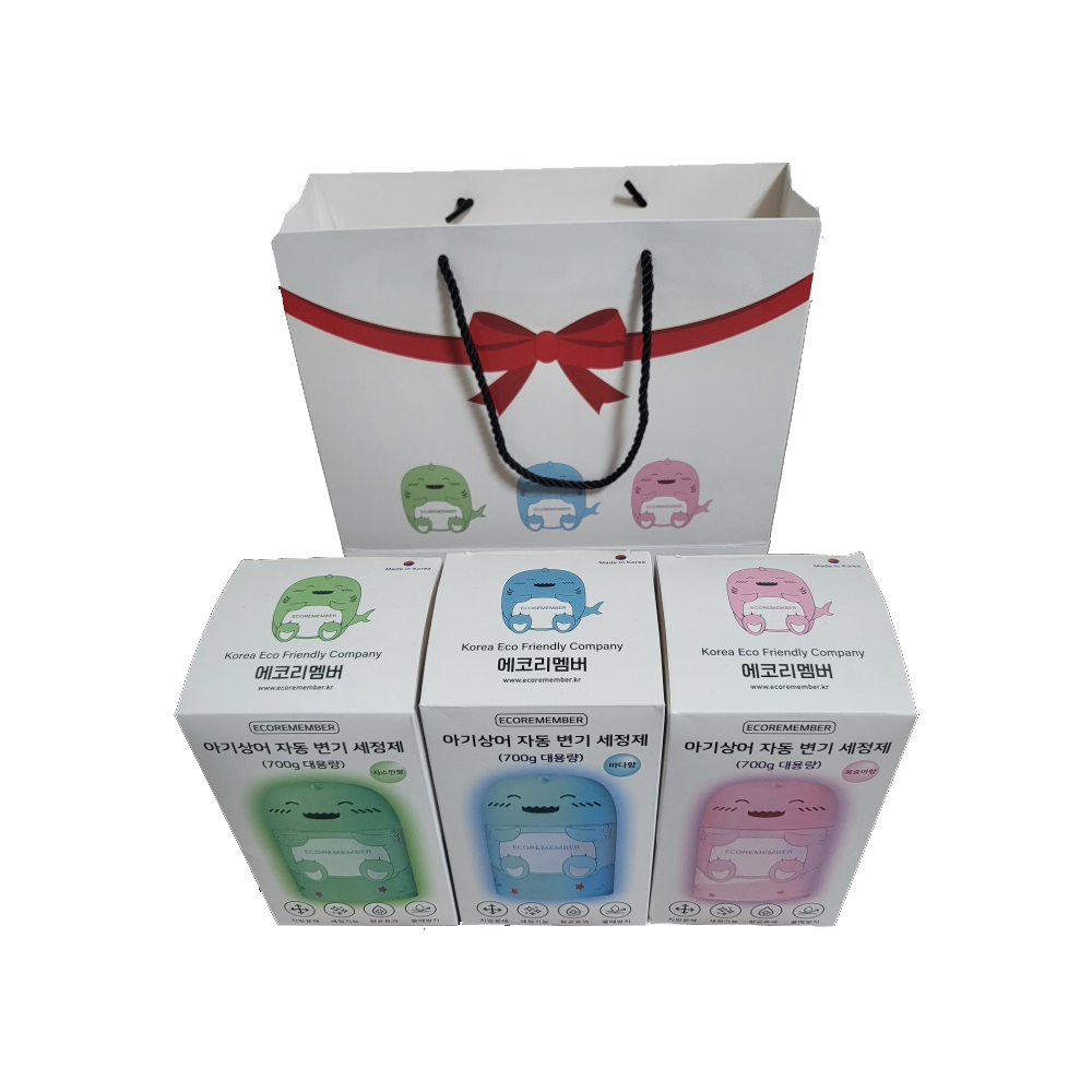에코리멤버 변기세정제 깜찍이 상어 자동 변기청소 색상랜덤 39,800원