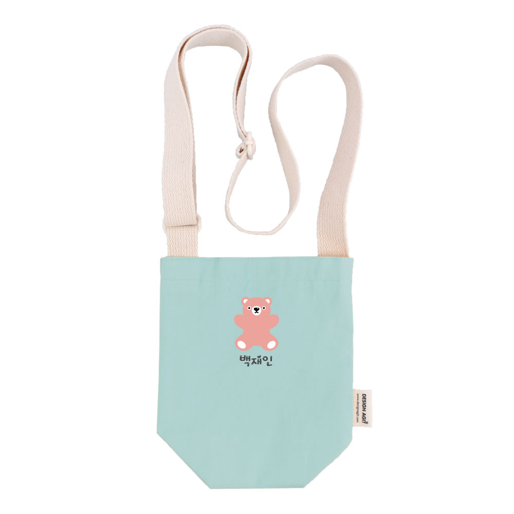 디자인아지트 텀블러 미니에코백 컬러토이베어 보틀가방 물통파우치 15,000원