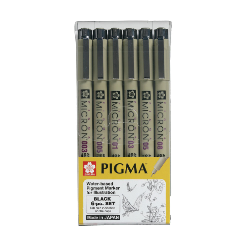 사쿠라 피그마마이크론 블랙6본세트 XSDK-6A, 사쿠라 피그마 블랙 6본세트(XSDK-6A) 9,040원