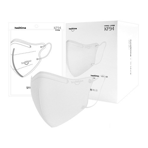[일상플러스]KF94 힐타임 마스크 중형 식약처인증 1매입(개별포장)&times;50장 새부리형 브이핏 의약외품, 1개 53,570원