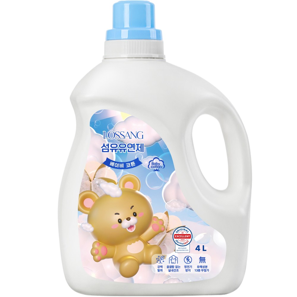 로쌩 초고농축 섬유유연제 베이비 코튼 본품, 1개, 4L 19,500원