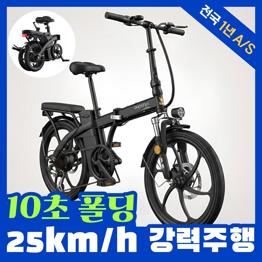 라온 전기자전거 접이식 자토바이 미니 출퇴근 폴딩 바이크 전동자전거 719,000원