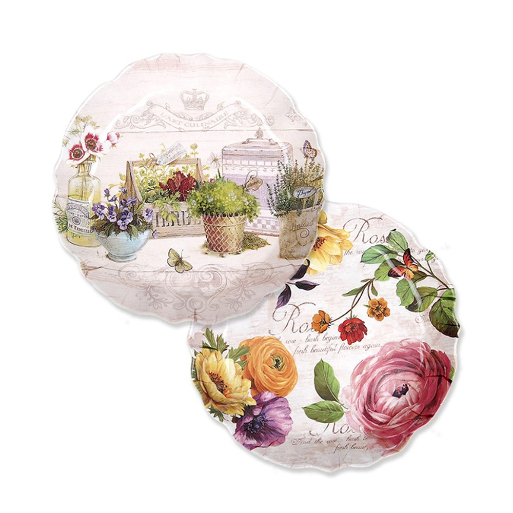 키친이레 샤르망 원형레이스 다용도 쟁반 6,500원