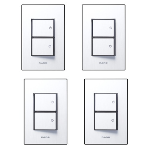 나노전기 아트2 SIMPLE 2구 스위치 인테리어 아크릴 배선기구 블랙 12,800원