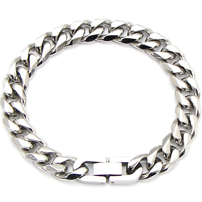 인디라벨 써지컬스틸 컷팅 유광 팔찌 10mm 17,900원