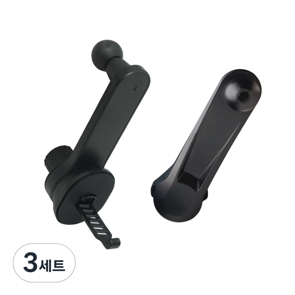 레드빈 차량용 송풍구 거치대 고리 + 나사형 앤 회전형 DJAM + 회전방식 부품 DCEM, 블랙, 3세트 24,360원