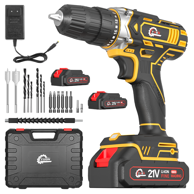 YUON 21V 고출력 무선 충전 해머 전동 드릴 드라이버 고급형 공구세트 4.0Ah 리튬이온배터리, 1개 89,000원