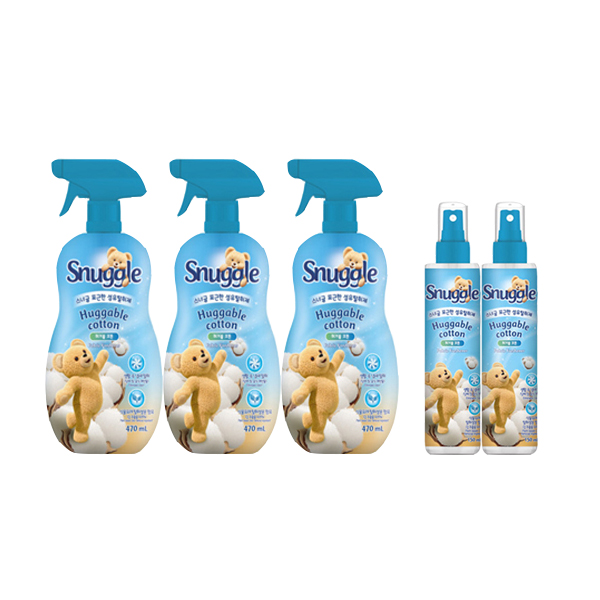 스너글 섬유탈취제 허거블 코튼 470ml 3개 + 150ml 2개 25,950원