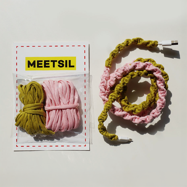 SANS 꽈배기 코드삭스 전선커버 4color, 그린핑크 14,500원