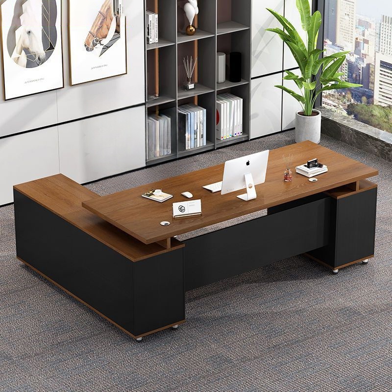 모던심플 책상세트 사무실용 임원중역사장 오피스책상, G01+오른쪽 캐비닛 358,000원