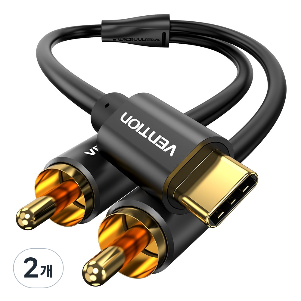 벤션 하이파이 DAC C타입 to 2 RCA 오디오 케이블, 3m, 2개 34,010원