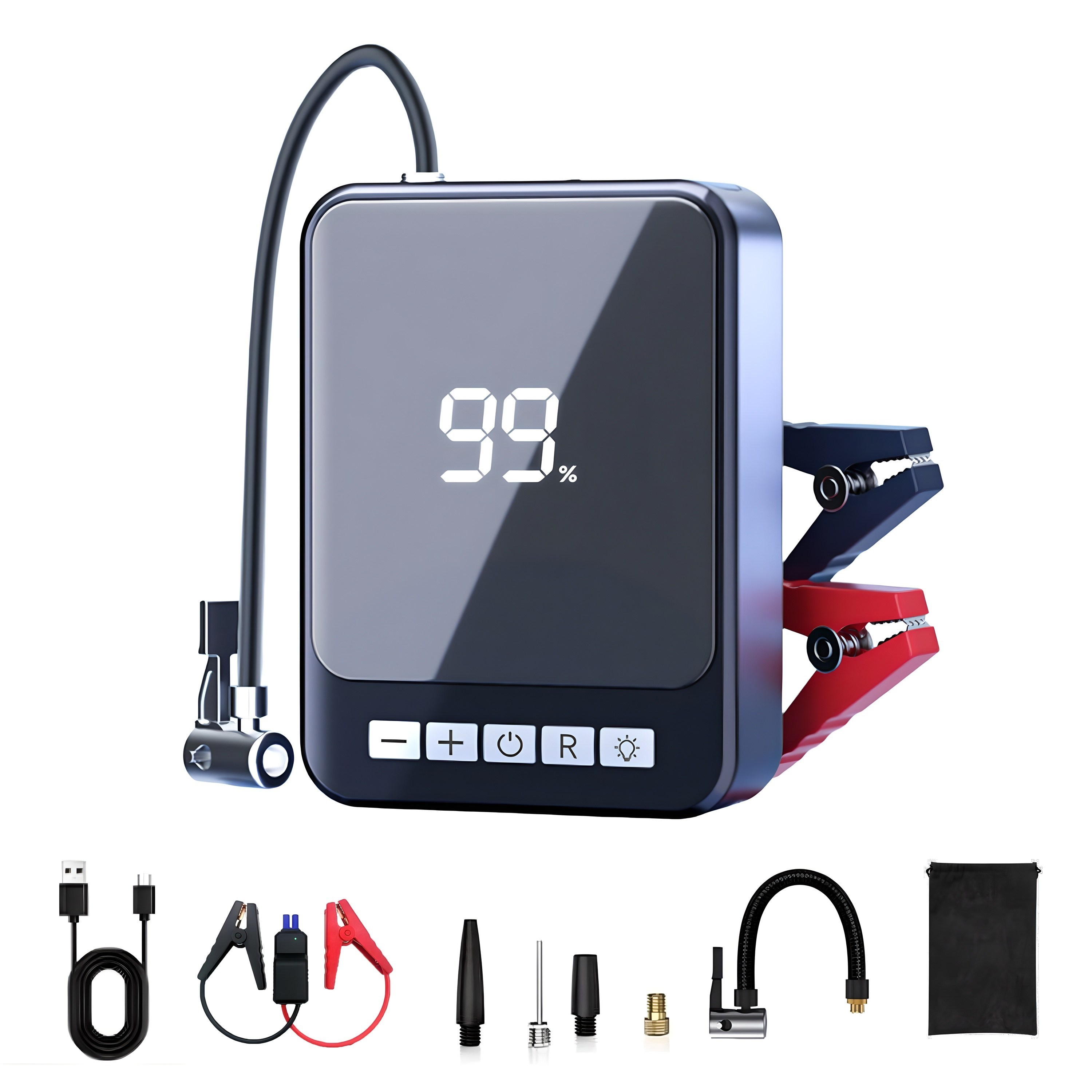 우스틴스 자동차 차량용 점프스타터 4in1 에어펌프 보조배터리 대용량, 38000mAh, 1개 72,980원