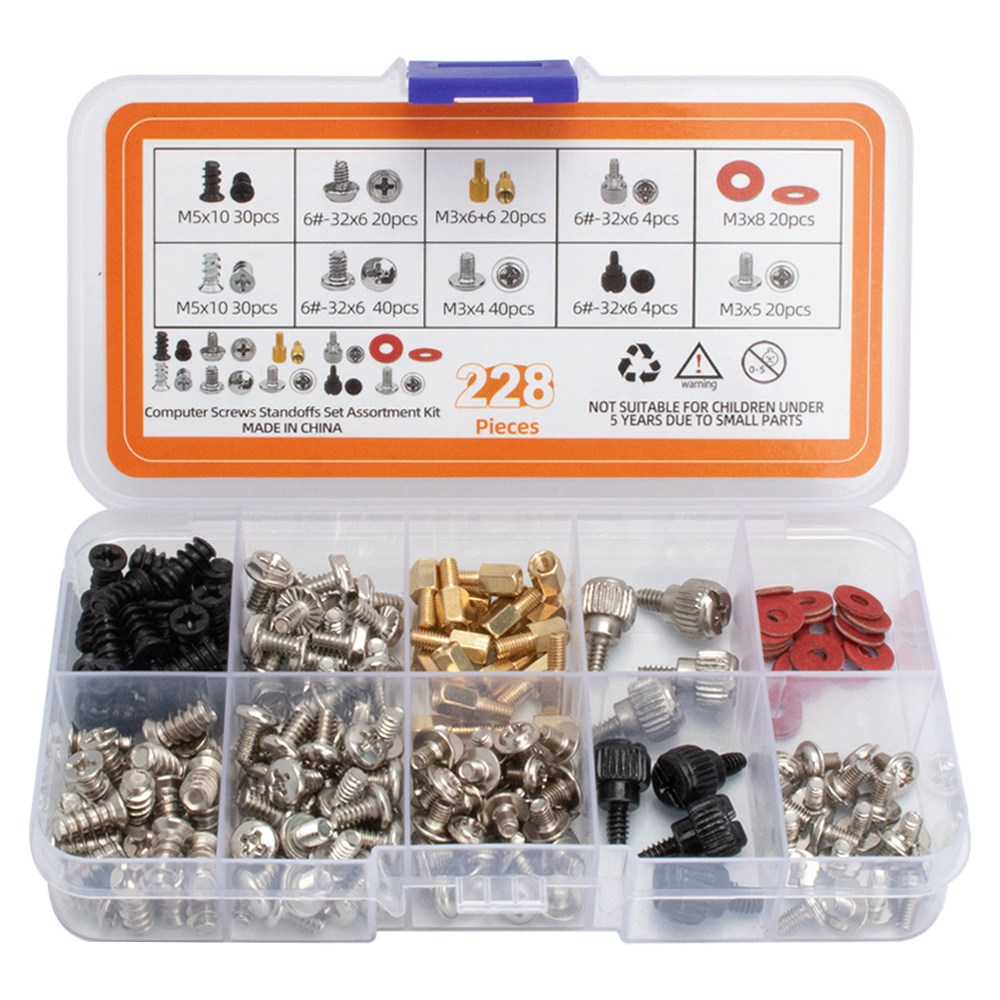 컴튜 컴퓨터 PC 조립 나사 세트 10종 228pcs 7,520원