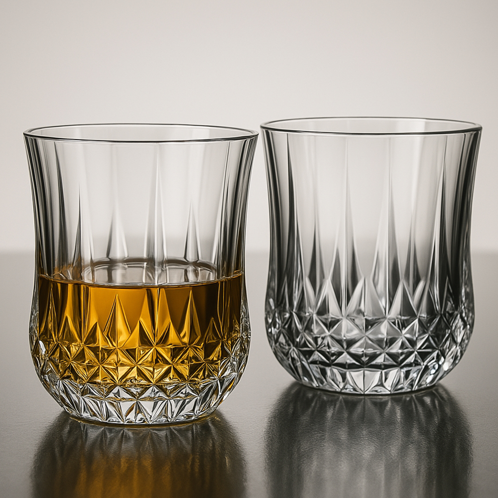 앞날창창 언더락 위스키 크리스탈 패턴 글라스 잔 라운드, 2개 4,460원