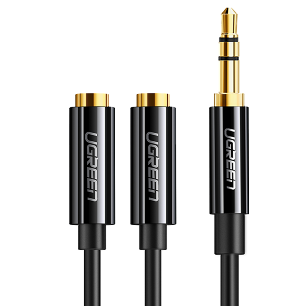 유그린 3.5mm 스테레오 이어폰 분배기 M to 2F 오디오 Y잭 케이블, 블랙, 1개, AV134 7,900원