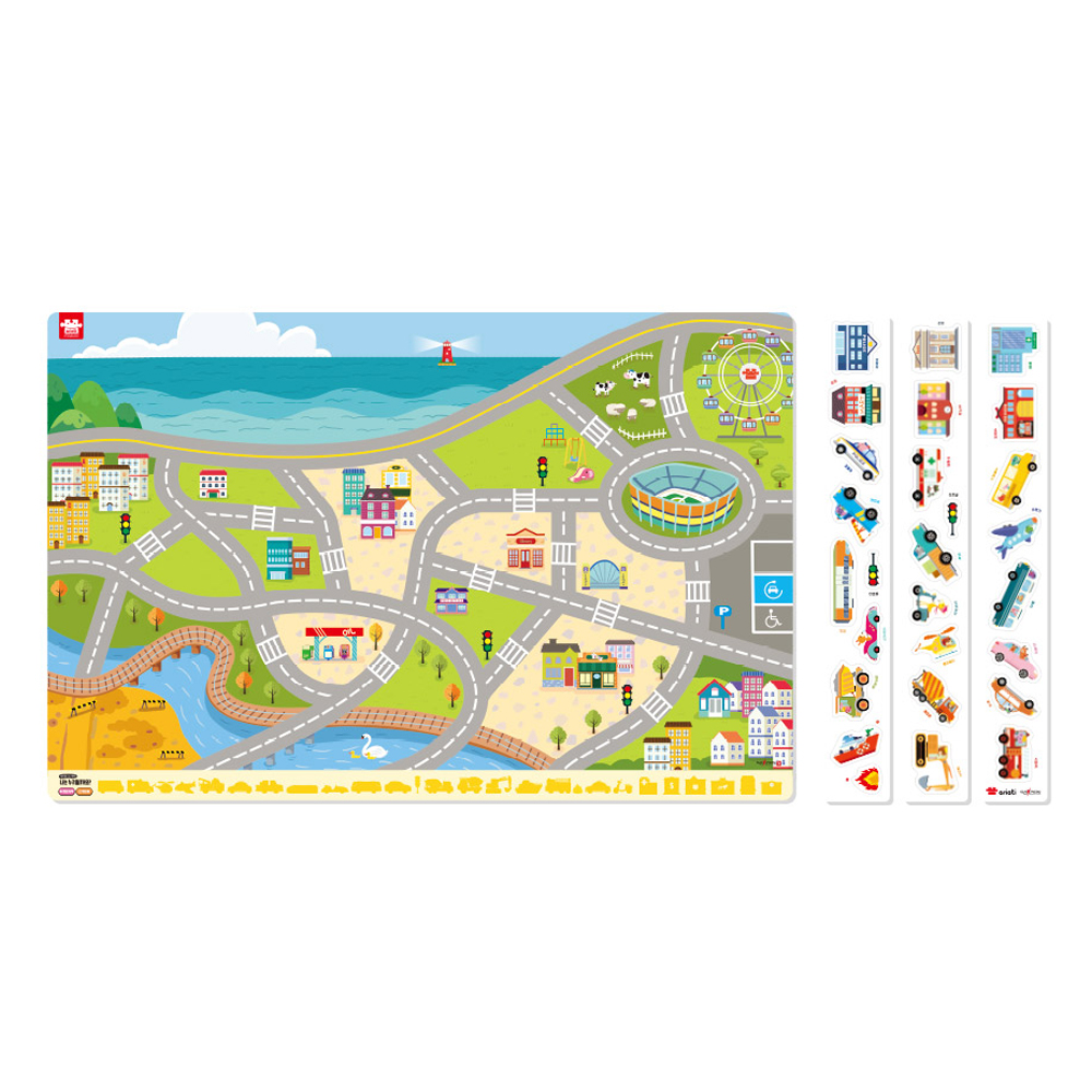 아리아띠 붙이고 익히고 우리동네 ver 2 자석학습보드 27p, 혼합색상, 1개 24,000원